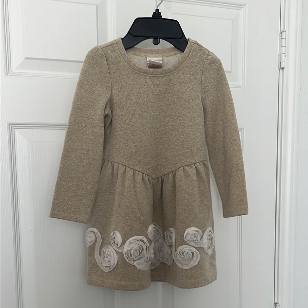 Maggie & Zoe Tan Dress with White Floral Details